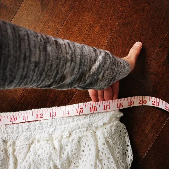 White Ruffle Eyelet Skirt - Picture 5 of 6